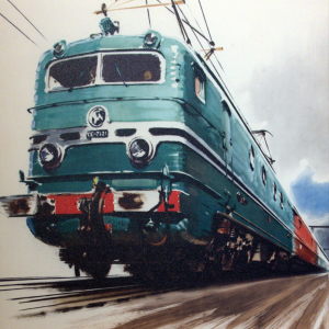 Une affiche pour les premiers trains électriques